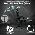 thumbnail image 6 of Hoffree Gaming Chair with Speakers and Massage Skin-friendly Gamer Chairs for Adults with Footrest Big and Tall Video Game Chair with Headrest and Lumbar Support for Office and Home Black, 6 of 10