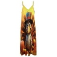 thumbnail image 4 of Happy Thanksgiving Day Turkey Pumpkin Sleeveless Dress for Women Clothing Female Women's Summer Skirt, 4 of 7