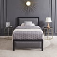 thumbnail image 2 of Taomika, Twin Size Platform Bed Frame with Headboard ,Grey Bed Frame, 2 of 6