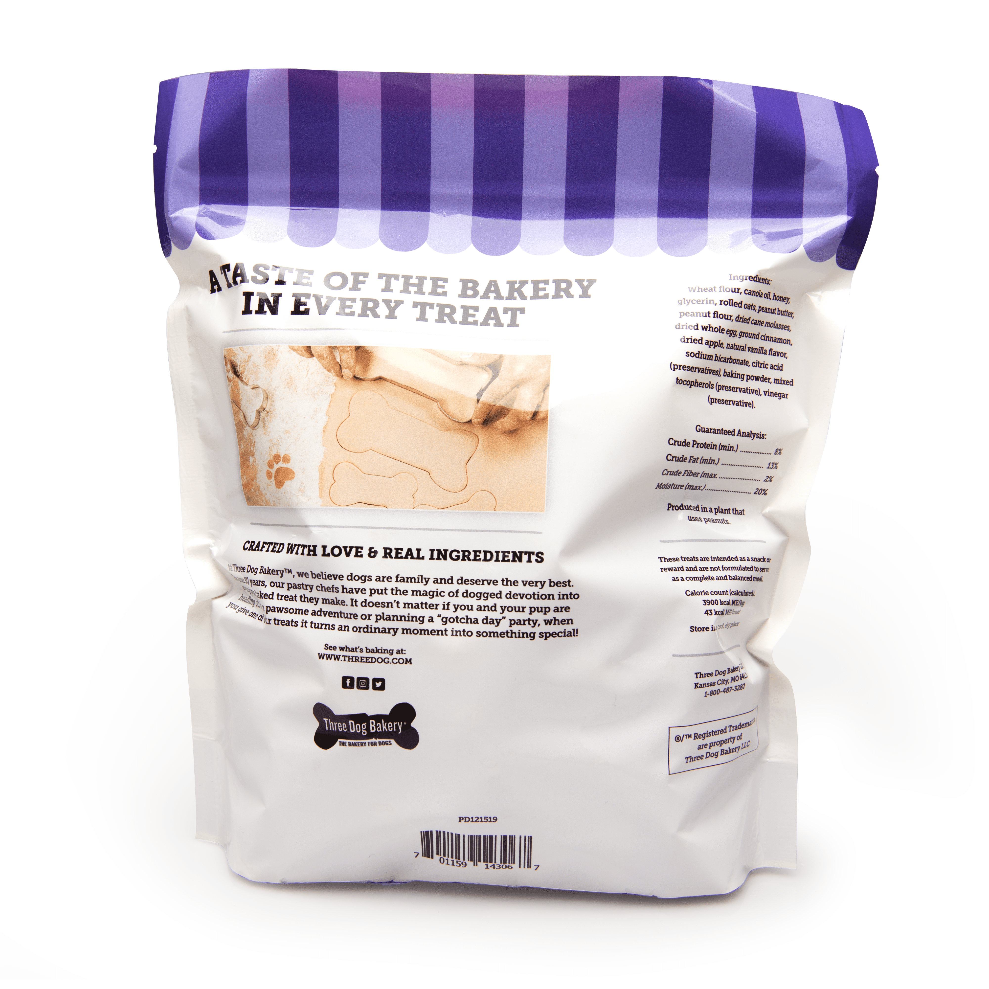 Three Dog Bakery Assort-Mut Assorted Dog Treats, 32 oz