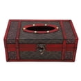 thumbnail image 2 of Antique Wooden Tissue Box Exquisite Workmanship Retro Asian Style Appearance Tissue Box Cover For Home Restaurant Office Desk, 2 of 8
