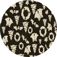 thumbnail image 1 of Ahgly Company Tapis Rond Lavable en Machine Intérieur Transitionnel Brun Camel, 4 Pieds Rond, 1 of 7