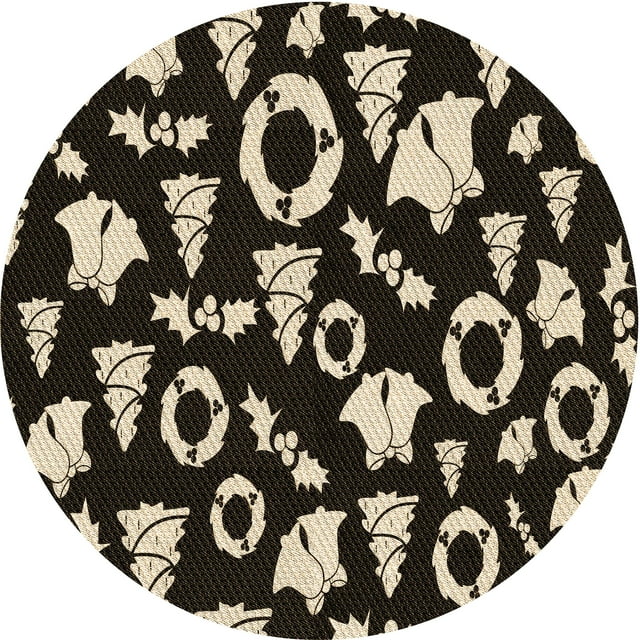 Ahgly Company Tapis Rond Lavable en Machine Intérieur Transitionnel Brun Camel, 4 Pieds Rond