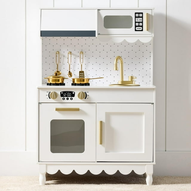 Cabaña de madera para juegos de simulación Toy Kitchen Best Choice Products