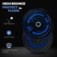 thumbnail image 6 of Tuekys 210LBS Bumper Plate Set (2*25LBS+2*35LBS+2*45LBS), 2 Inch Barbell Rubber Weight Plates for Weight Lifting Home Gym Training, 210 Pound Change Plates, 6 of 6