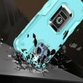 thumbnail image 4 of Bemz Phone Case for iPhone 15 Pro with Tempered Glass Screen Protector, Camera Protection Heavy Duty Shockproof Protection Magnetic Mount Stand Cover (Mint Teal), 4 of 6