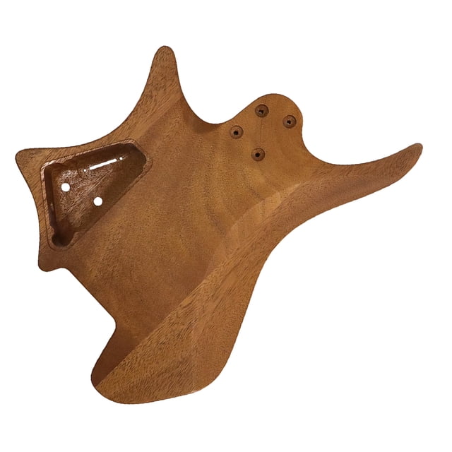 RENACLIPY Coffee Electric Guitar Body Unfinished Solid Wood Headless Design for Easy String Replacement