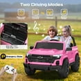 thumbnail image 4 of East doll 24 Volt Power Ride on Toys Car for Big Kids, Licensed Chevrolet 2 Seater Ride-on UTV Cars, 24V Ride ons, 800W Motor, Remote Control, 2-5MPH, Electric Car, Pink, 4 of 7