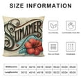 thumbnail image 6 of Hello Summer Pillow Covers Tropical Rainforest Colorful Floral Outdoor Decor Pillowcases Linen Throw Pillow Case with Welcome Quote Cushion Cover Set of 2 for Sofa Patio, 6 of 6