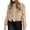 Khaki, variant on YOUSNH Women's Cropped Jacket Long Sleeve Jacket Coat with Pocket Button Jacket Womens Coats Black L