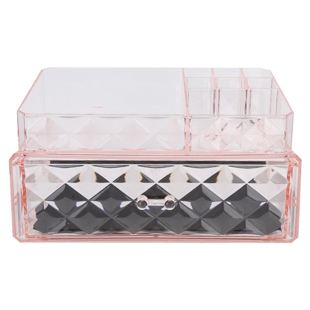 Organizador de caja de presentación de almacenamiento de cosméticos, lápiz labial acrílico de doble capa, 28cm