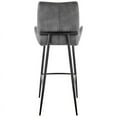 thumbnail image 4 of Home Square 26" Height Bar Stool in Charcoal Fabric and Black Finish - Set of 2, 4 of 9