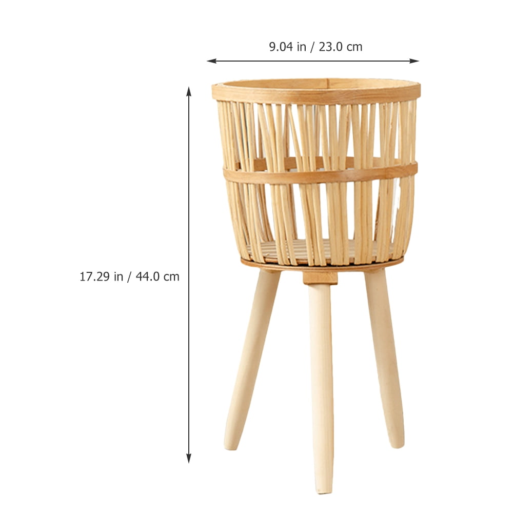 Plant stand indoor Flower Basket Bamboo Woven Planter Container Flower