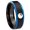 Black And Blue Step Edge, variant on 8-Ball Dome Black And Rose Gold Tungsten Wedding Ring 10MM