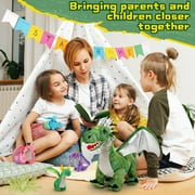 MaoGoLan 7 Pcs Dragon Plush 21.6'' Large Stuffed Mommy Dragon with 4 Babies and 2 Eggs Stuffed Dragon Toys