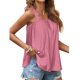 thumbnail image 5 of Camisola informal con ribete de volantes para mujer, camiseta sin mangas con tirantes fruncidos, camiseta sin mangas de Color puro para verano, 5 of 6