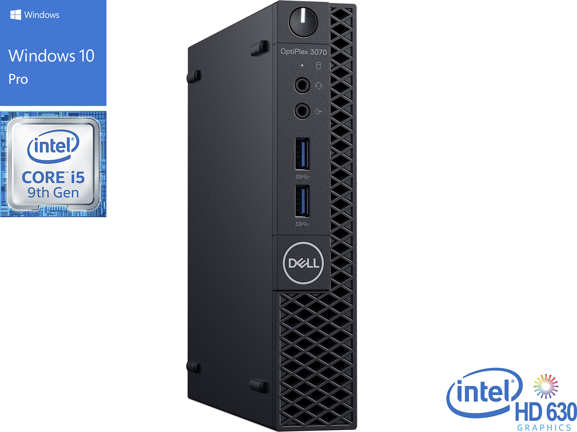 Dell OptiPlex 3070 Mini PC, Intel Core i5-9500T Upto 3.7GHz, 8GB RAM, 512GB NVMe SSD 1TB HDD, HDMI, DisplayPort, Wi-Fi, Bluetooth, Windows 10 Pro OPTIPLEX 3070 MICRO