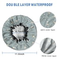 thumbnail image 3 of Shower Caps,Pioneer Flower Floral Print Pattern Waterproof Shower Cap for Women 4 Pieces,Double Reusable Hair Cover for Shower PEVA Elastic Stretch Hem, 3 of 7