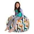 thumbnail image 3 of Posh Creations Bean Bag Stuffable Cover Only - Toy Organizer, Canvas, Kids, 3 ft, Giraffes on White, 3 of 3
