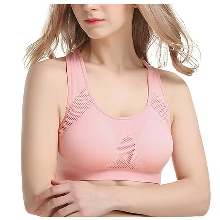 

Strungten Women s Solid Color Hollow Out Breathing Holes Plus Size Bra Yoga Sports Underwear