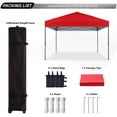 thumbnail image 3 of ABCCANOPY 12 Ft x 12 Ft Easy Pop up Outdoor Canopy Tent,Red, 3 of 8