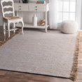 thumbnail image 1 of nuLOOM Flat Weave Solid Tassel Area Rugs, 3` x 5`, Grey, 1 of 2