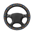 thumbnail image 3 of Gaeub Funny Steam Train Breathable Stretch Elastic Steering Wheel Cover, Cool in Summer and Warm in Winter, Universal 15 inch, 3 of 8