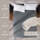 thumbnail image 4 of Clara Clark Juego de Sábanas King, Lujo de Hotel Juego de 4 Piezas con Bolsillos Profundos Tamaño King, Juego de Sábanas de Cama Gris de Microfibra Suave, 4 of 11