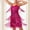 Hot Pink, variant on NTACZA Sparkly Sequin Summer Dress Spaghetti Straps Fringe Mini V-Neck Cocktail Dress Solid Ball Gown Nights Out Black L