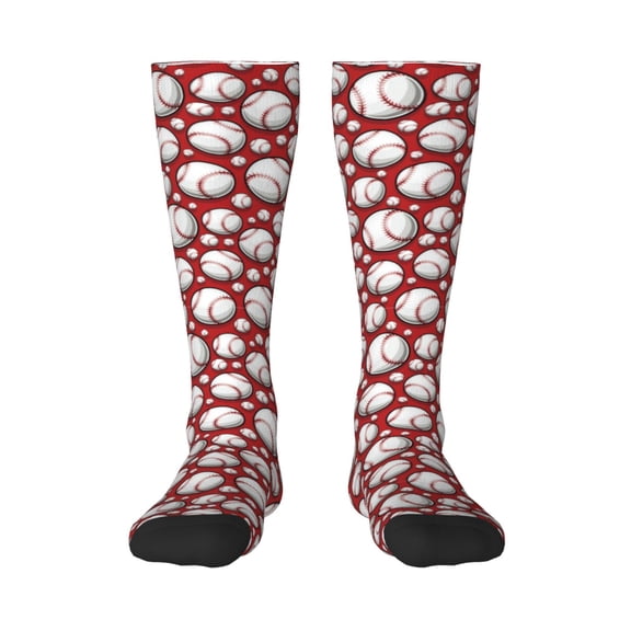 Logiee Cute Baseball Print Gift Stocking Stuffers,Adult Stockings,Novelty Socks,Funny Socks Birthday Running Walking Sleeping