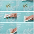 thumbnail image 6 of Vinyl Tablecloth with Flannel Backed Waterproof Oil-Proof PVC Table Cloth Stain-Resistant Wipeable Easy Care Table Cover for Indoor and Outdoor (Lake Blue Pattern 2, 60 x 60 Inch Square), 6 of 6