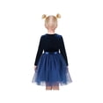 thumbnail image 2 of Girls Dress Blue Heart Tulle Party Velvet Holiday Winter Warm Party 6 Years, 2 of 7