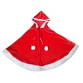 thumbnail image 1 of Capa de chal navideño, disfraz de Navidad para niños, capa de Papá Noel de invierno, chal, capa de Papá Noel, capa con capucha de terciopelo rojo para Yuyangstore  Capa con capucha, 1 of 8