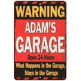 thumbnail image 1 of ADAM'S Garage Warning Man Cave Wall Decor 12 x 18 Matte Finish Metal 112180030072, 1 of 1