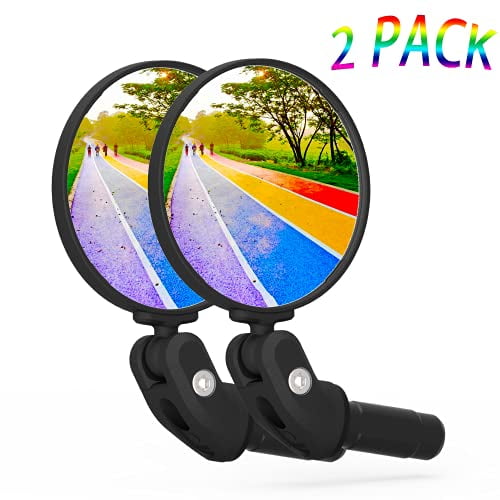 Cycling 50MM Safety Shatter-proof Glass Mirror HD Wide View Convex Mirrors BriskMore Road Drop Bar Rearview Bike Mirrors