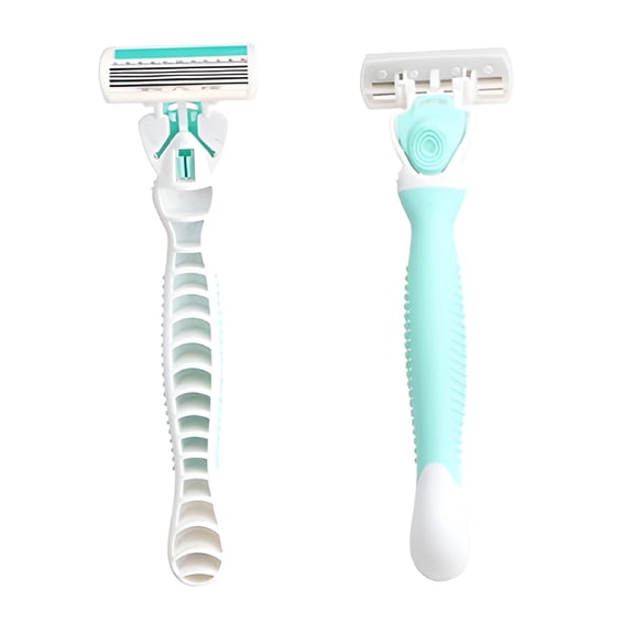 FACEGA 6-Blade Shaving Razor for Women Extra Smooth Razor with 4 Replacement Razor Blade Cartridges & Refills Green