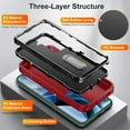 thumbnail image 3 of For Samsung Galaxy S22 Case, Samsung S22 Phone Case with Built in Kickstand, Shockproof/Dustproof/Drop Proof Military Grade Protective Cover for Galaxy S22 5G 6.1 inch (Black), 3 of 16