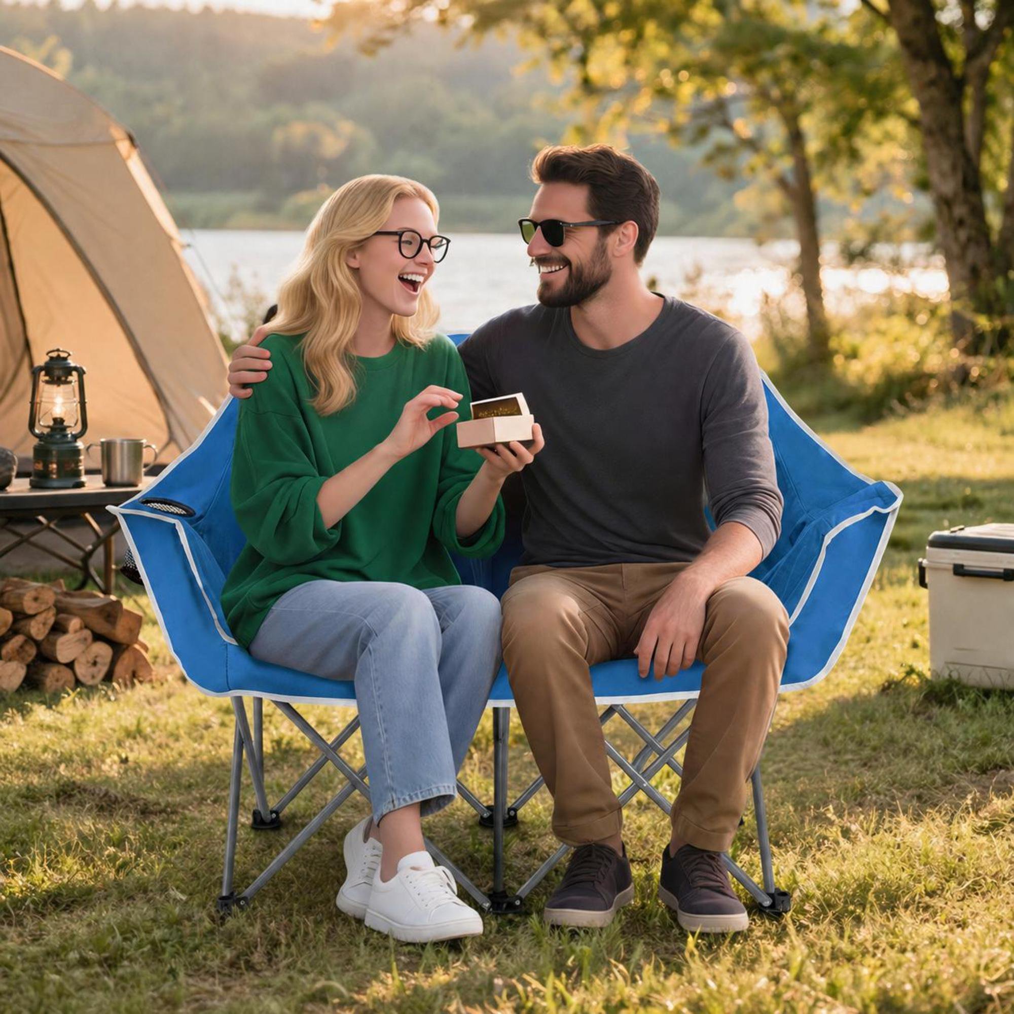 duo camping chair portable lovseat product
