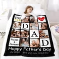 thumbnail image 3 of AISENIN Fathers Day Blanket Dad Gifts Personalized Custom Blanket with Photos Texts Picture Personalized Throw Blanket Customized Photo Blanket Fleece Blanket, 3 of 5