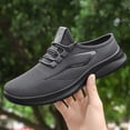 thumbnail image 6 of Mens Running Shoes Walking Sneakers Tennis Gym Slip on Athletic Non Slip Breathable Casual Sport Shoe Gray 44, 6 of 6