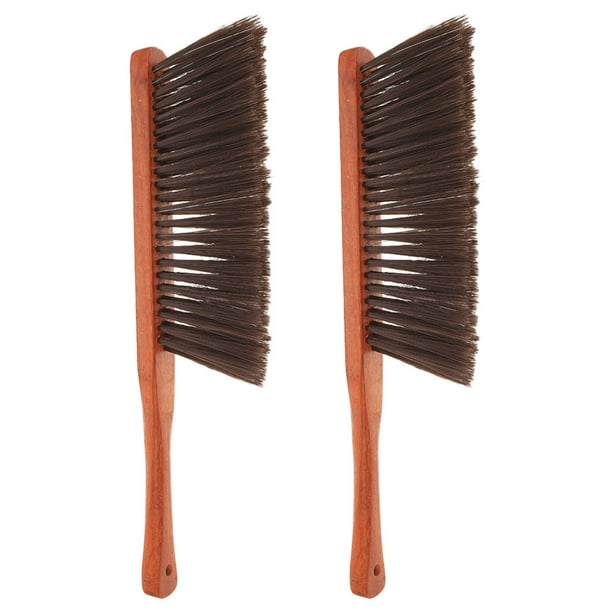 2 cepillos de mano de madera con cerdas suaves para limpiar el polvo, ideal para encimeras, bancos, coches, muebles, sofás, camas, carpintería