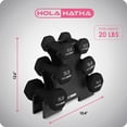 thumbnail image 3 of Set de Mancuernas HolaHatha 9 kg de Neopreno con Soporte Negro, 3 of 9