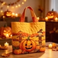 thumbnail image 4 of Halloween Tote Bags with Handles, Quilted Printed Tote Handbag, Multi-purpose Shoulder Bag for Travel Office Daily, 4 of 6