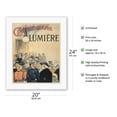 thumbnail image 2 of Cinématographe Lumière - First Ever Public Screening of a Film - Vintage French Film Movie Poster by Henri Brispot c.1896 - Fine Art Rolled Canvas Print (Unframed) 16in x 20in, 2 of 4