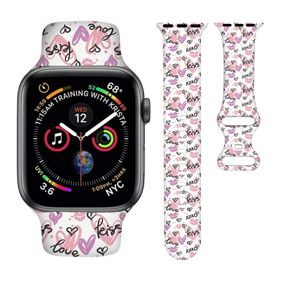 Bacdoilq Correa De Reloj De San Valentín Love Heart Smartwatch Band Compatible Con Reloj De 38 Mm, 40 Mm, 41 Mm, Correa De Silicona Suave De Repuesto Para La Serie 9/8/7/6/5/4/3/2/1/Se