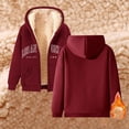 thumbnail image 3 of Los Angeles Hoodie Fall Winter Fleece Lined Zip Up Hoodies Pockets Streetwear Hooded Sweatshirt Hoodie Women Jacket, 3 of 6