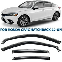 CLIM ART in-Channel Incredibly Durable Rain Guards for Honda Civic 2022-2026 Hatchback, Original Window Deflectors, Vent Window Visors, Vent Deflector, 4 pcs. - 622071