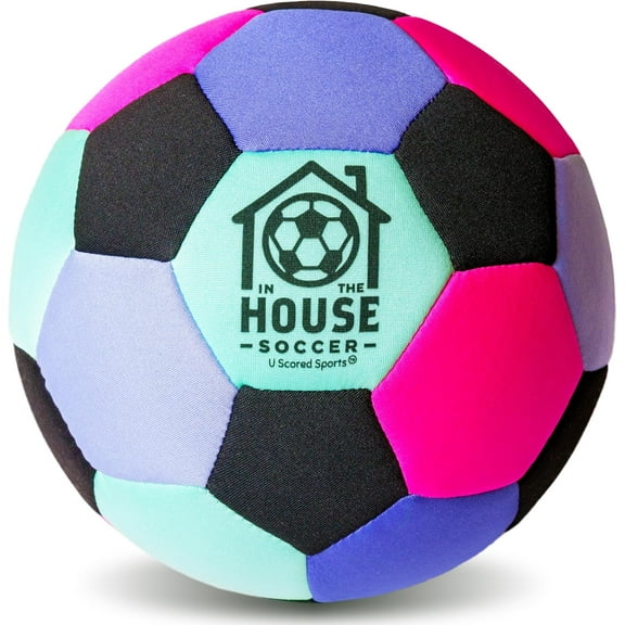 UNI in The House Soccer Ball - Indoor Size 4 Padded Soccer Ball for Girls (Ages 3 ), Boys (Ages 3 ) & Adults - Bring Soccer Practice Home - Perfect for Juggling - Gift for Soccer Player