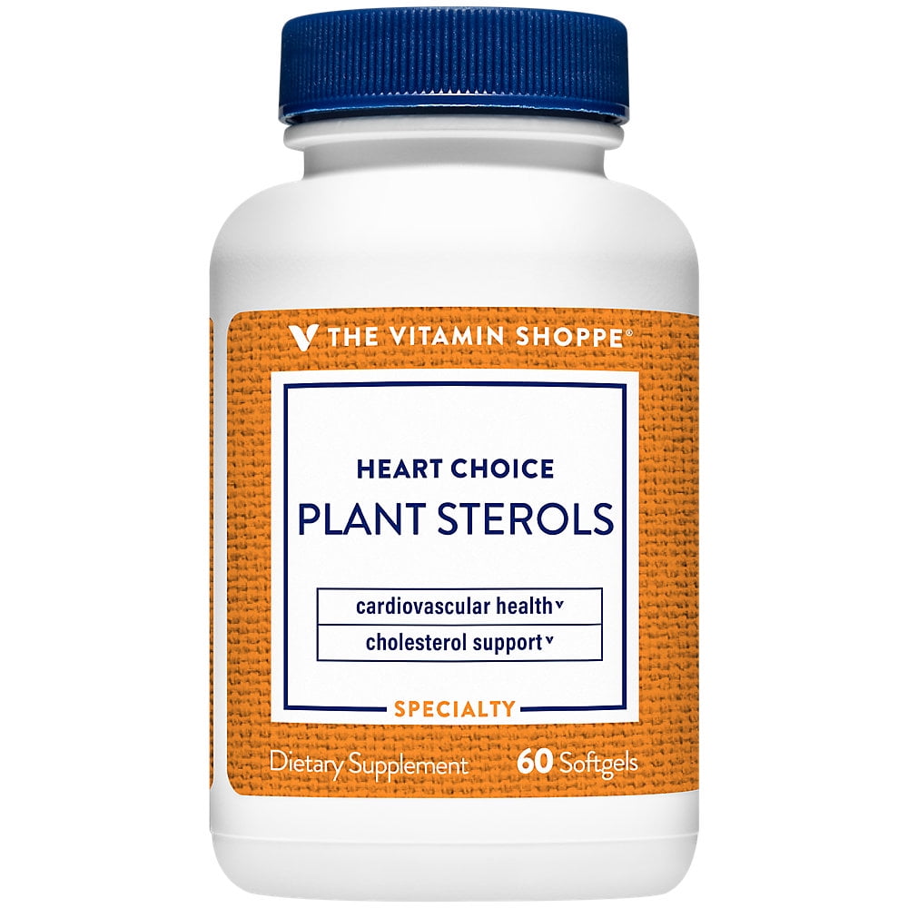 The Vitamin Shoppe Heart Choice Plant Sterols, Supports Cardiovascular  Cholesterol Health, 1 Serving Supplies .65 Grams of Vegetable Oil Sterol Esters (60 Softgels)