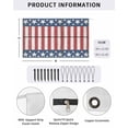 thumbnail image 2 of 4th of July RV Awning Sun Shade Screen 9'X15.3' Patriotic Star Stripes Mesh Sunscreen Rustic Red White and Blue Awning Shade Screen with Zipper UV Blocker Completed Kits for RV Motorhome Camper, 2 of 7